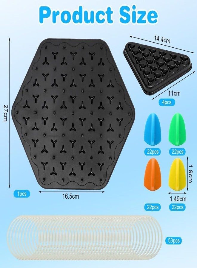 RUJVE Chain Triangle Chess Game Board Games for Kids Adults Family Fun Night Chess Set Triangle Rubber Band Game Chain Board Chess Puzzle Interactive Brain Teaser Game 2 to 4 Players - Image 2